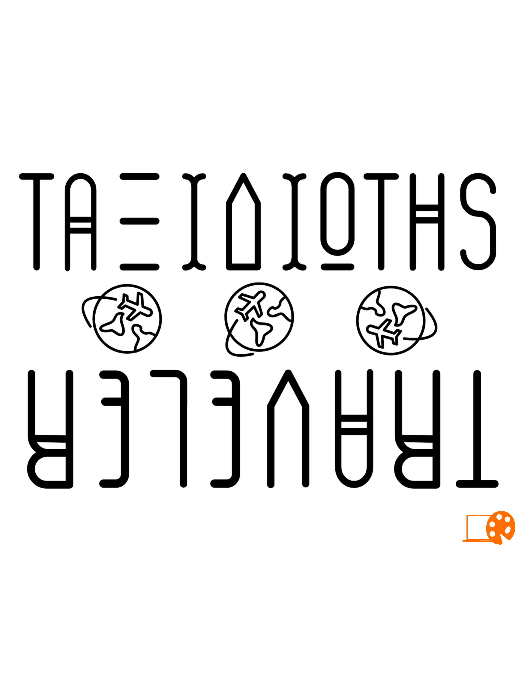 T-Shirt Design with Traveler written in Greek